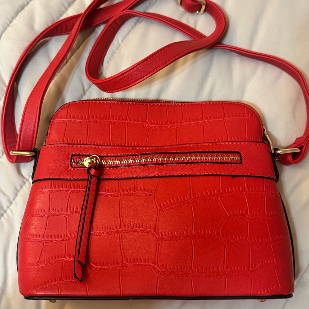 Brand New Never Worn Red Leather Purse